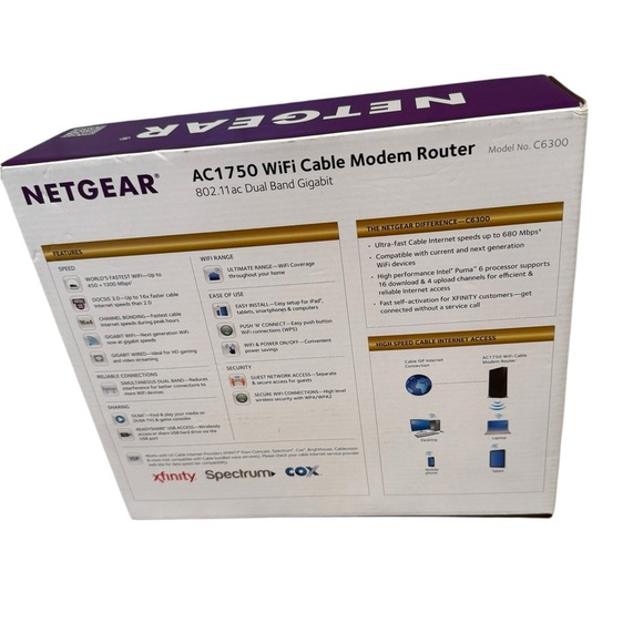 NetGear AC1750 DOCSIS 3.0 WIFI Cable Modem Router Xfinity Spectrum CoxCertified - Picture 3 of 6